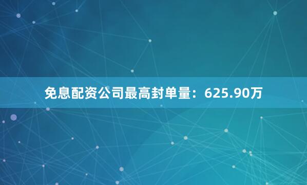 免息配资公司最高封单量：625.90万